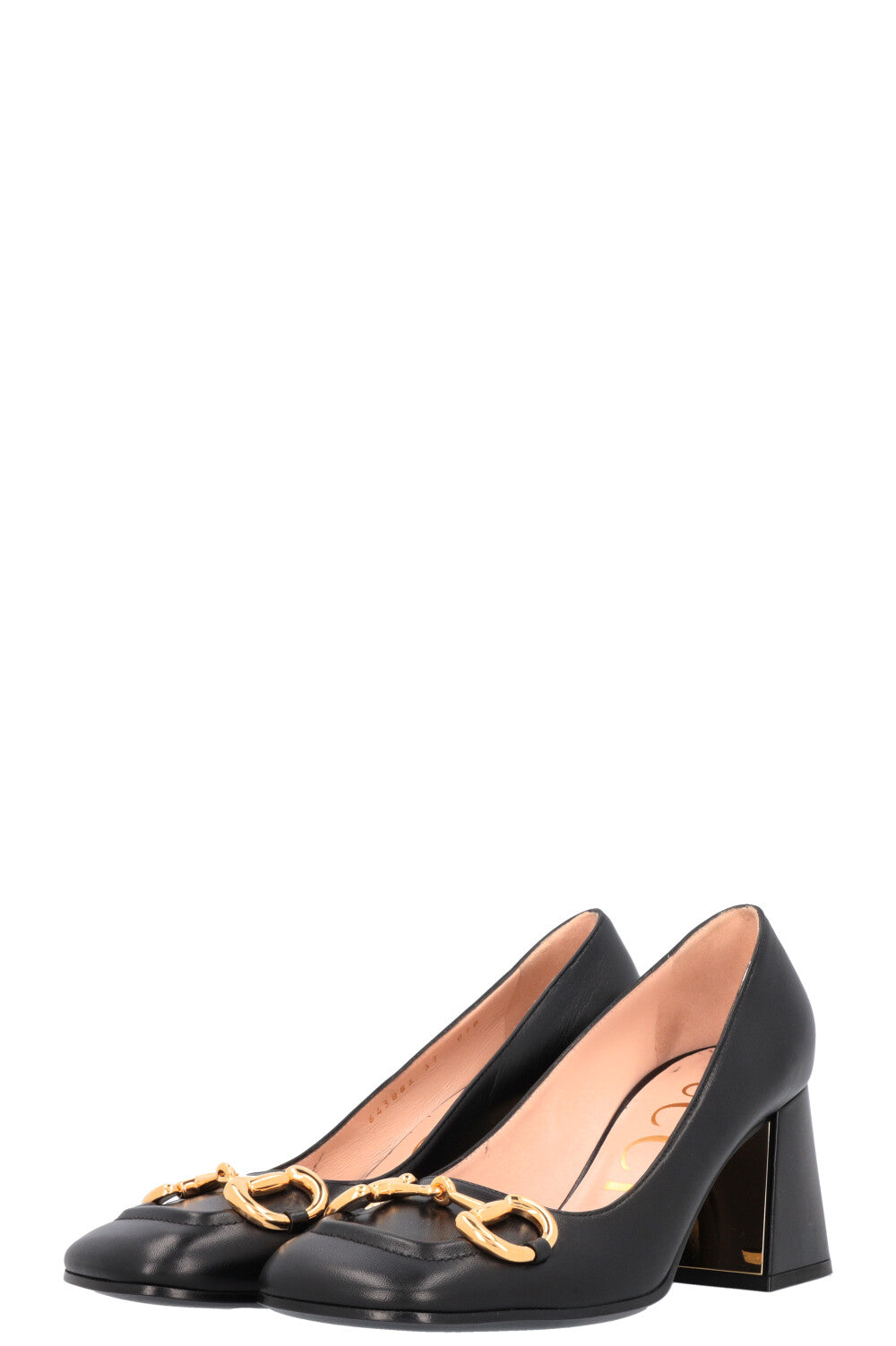GUCCI Escarpins à talon bloc Horsebit Noir