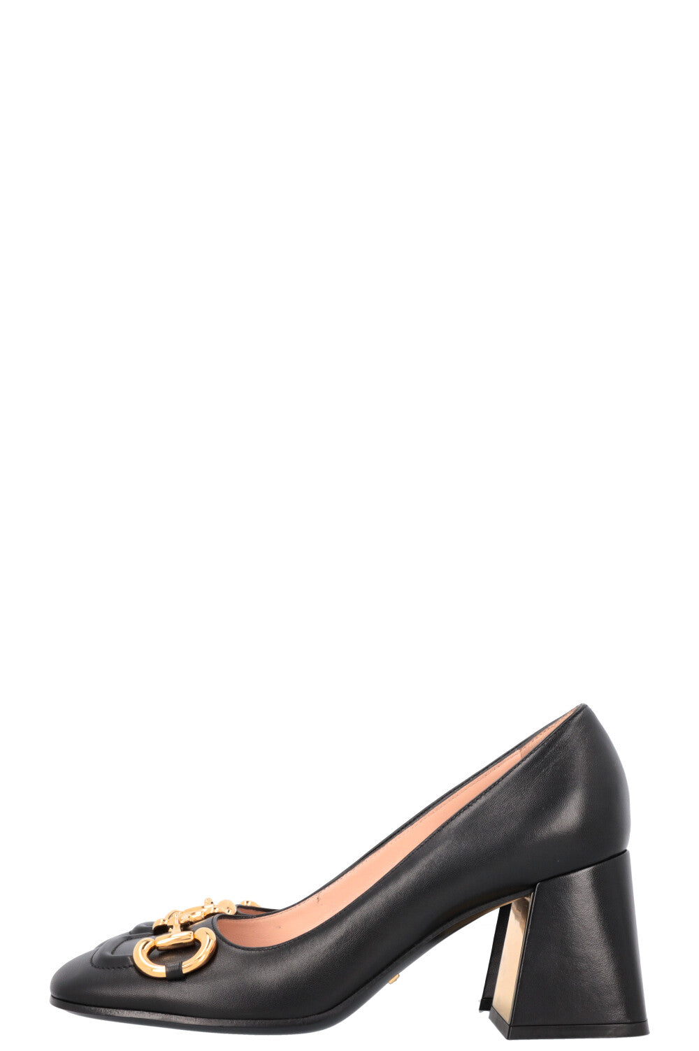 GUCCI Escarpins à talon bloc Horsebit Noir