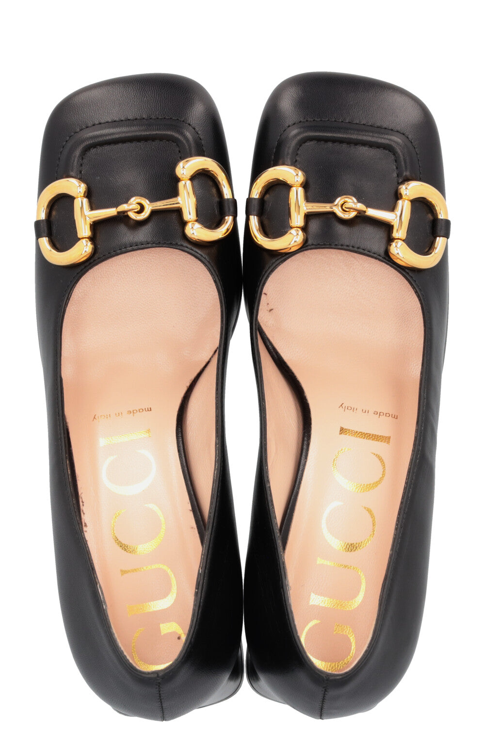 GUCCI Escarpins à talon bloc Horsebit Noir