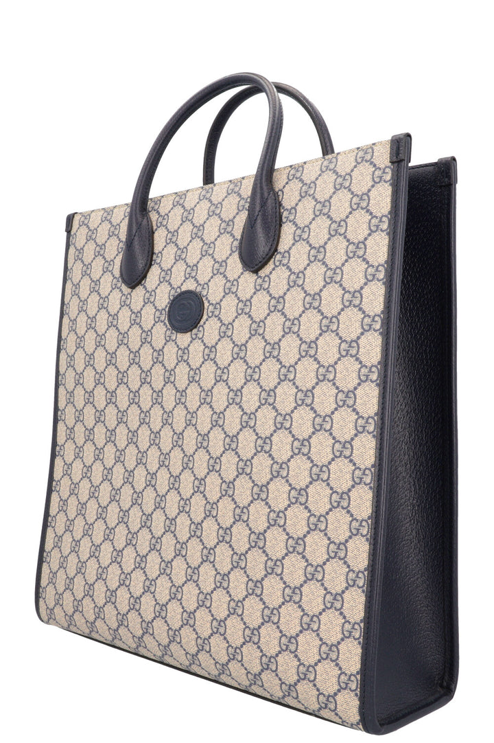Sac cabas moyen GUCCI Supreme GG Bleu