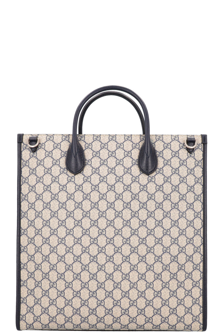 Sac cabas moyen GUCCI Supreme GG Bleu