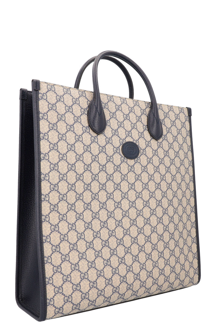 Sac cabas moyen GUCCI Supreme GG Bleu