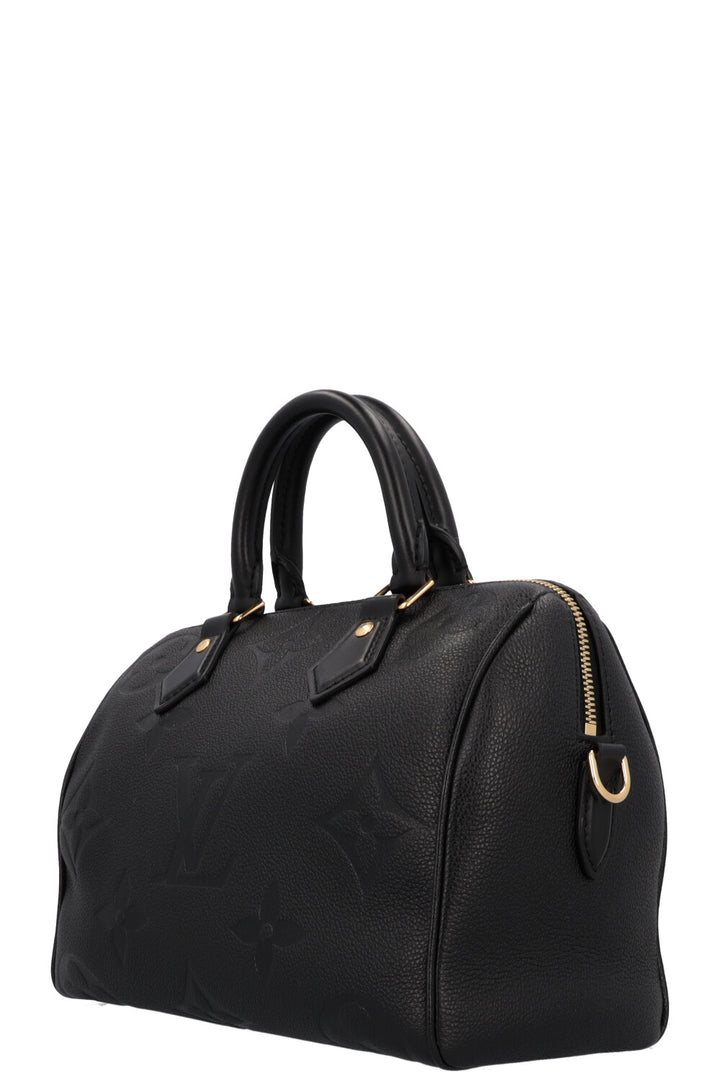 LOUIS VUITTON Speedy 25 Bandoulière MNG Empreinte Noir