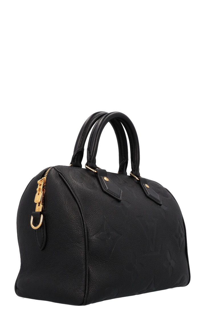 LOUIS VUITTON Speedy 25 Bandoulière MNG Empreinte Noir