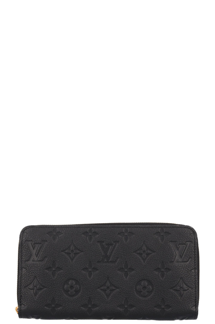 LOUIS VUITTON Zippy Wallet Black Empreinte Leather
