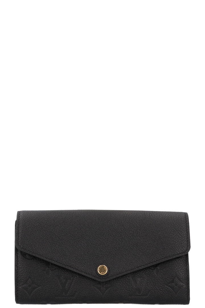 LOUIS VUITTON Sarah Wallet Black Empreinte Leather