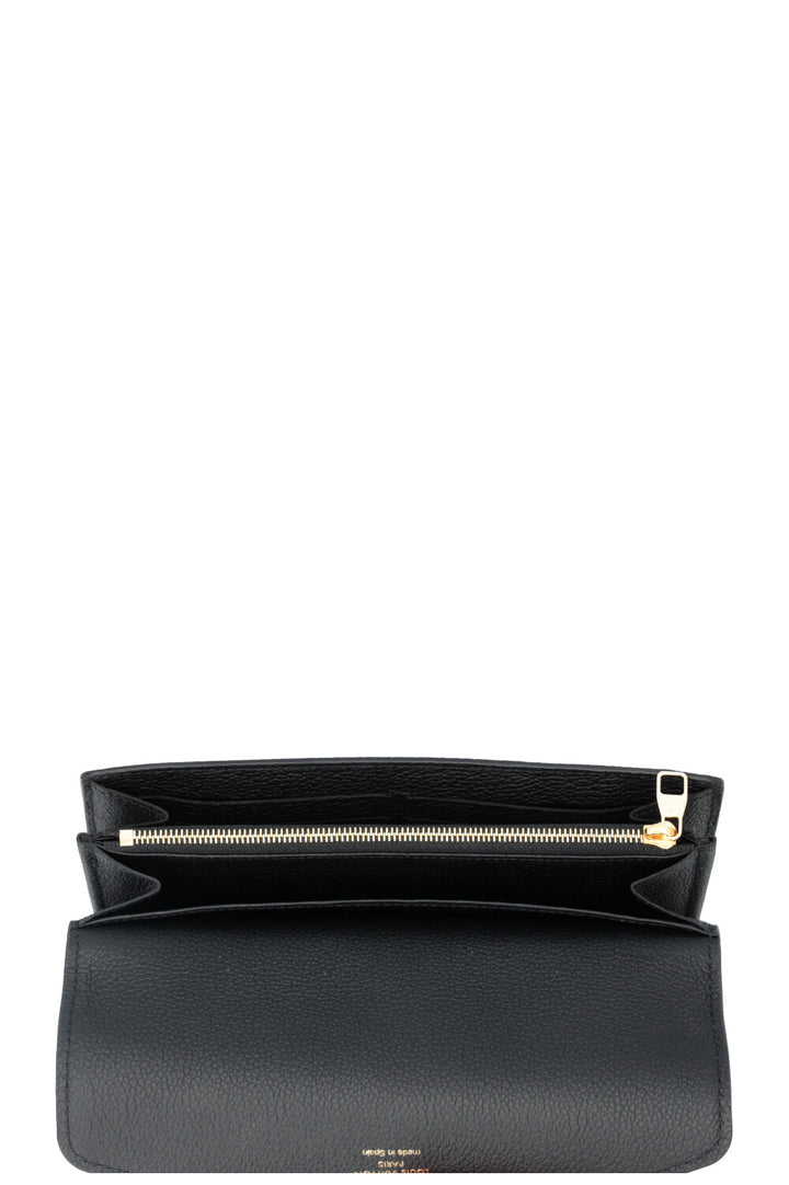 LOUIS VUITTON Sarah Wallet Black Empreinte Leather