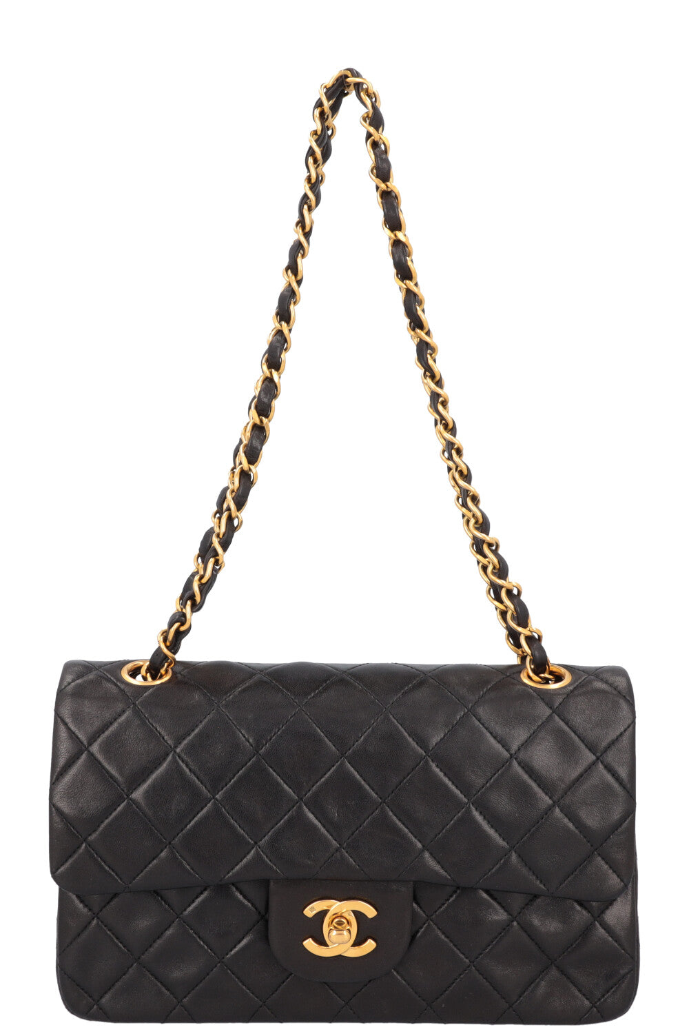 CHANEL Vintage Small Double Flap Bag Black