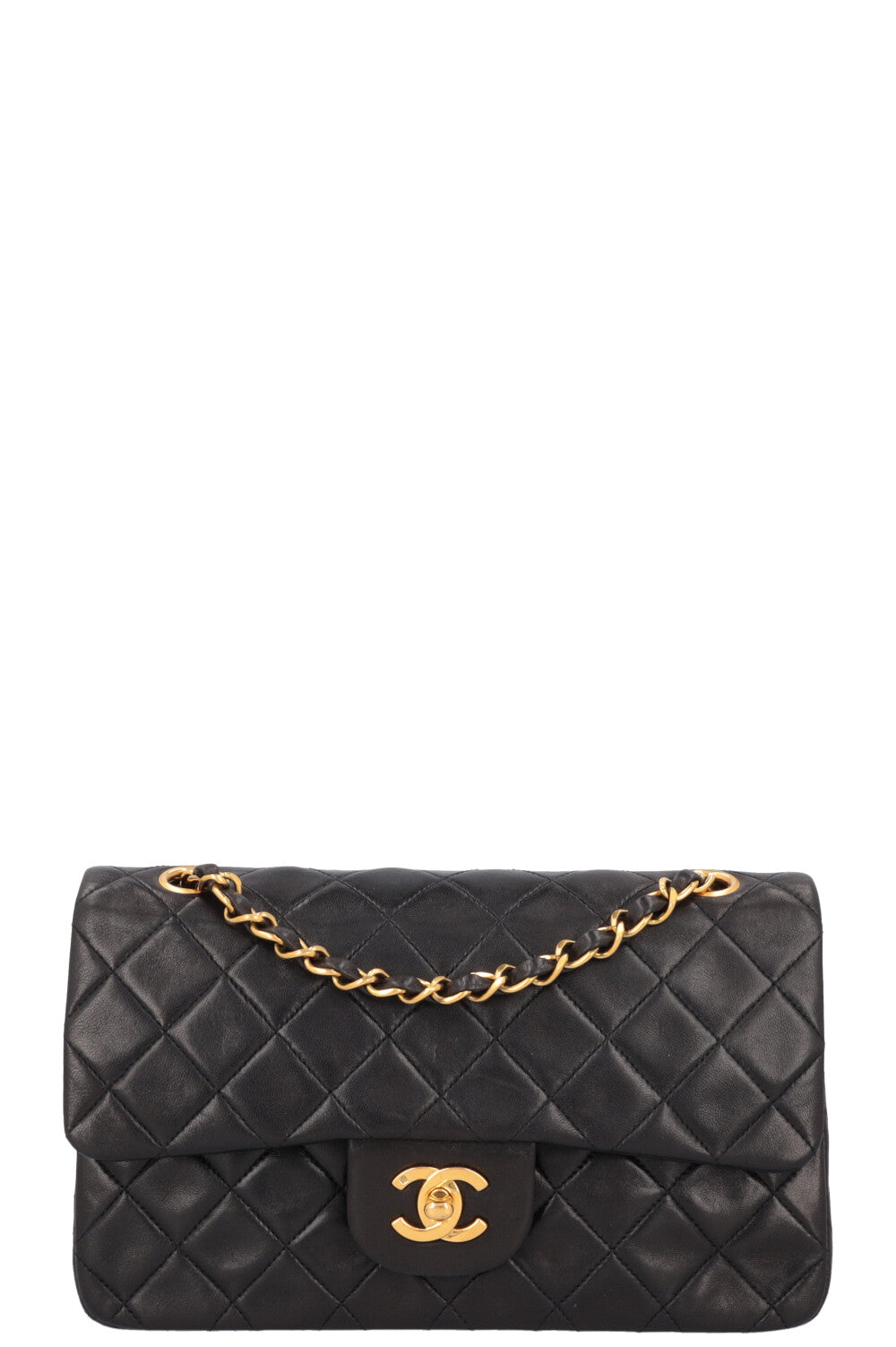 CHANEL Vintage Small Double Flap Bag Black