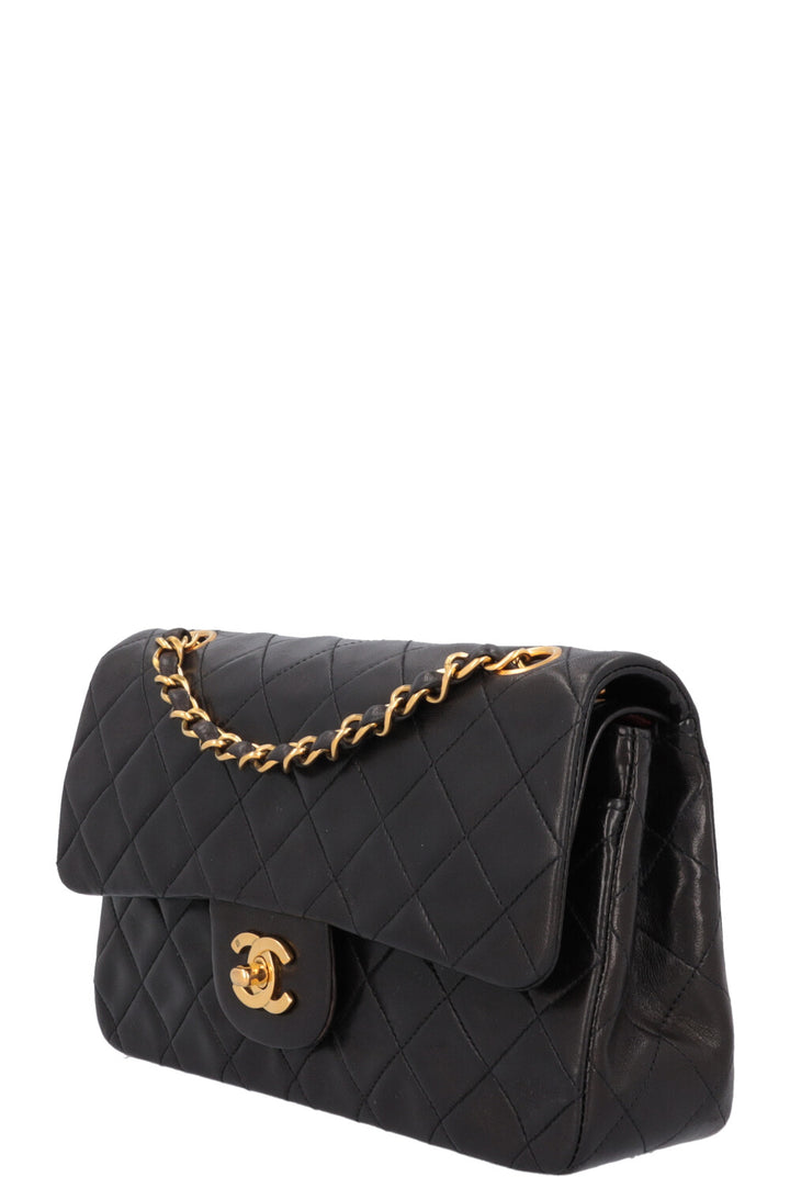 CHANEL Vintage Small Double Flap Bag Black