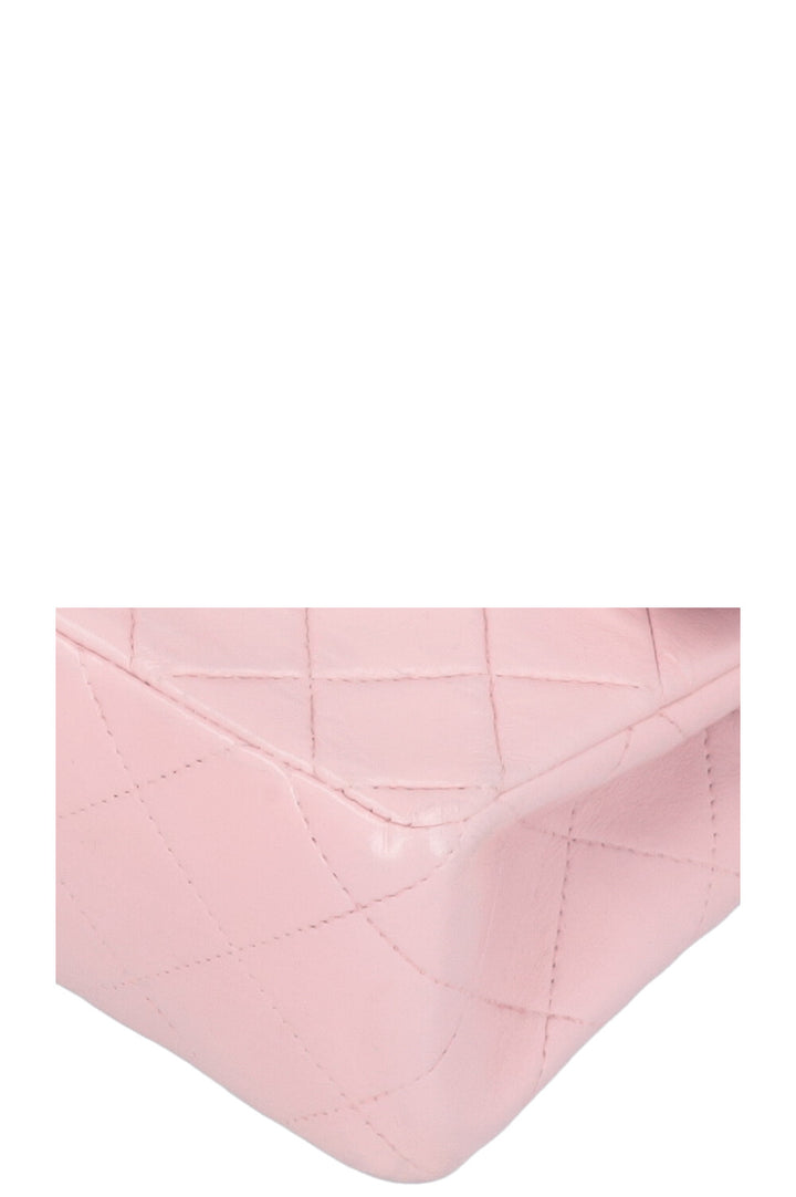 CHANEL Mini Square Flap Bag Leather Pink