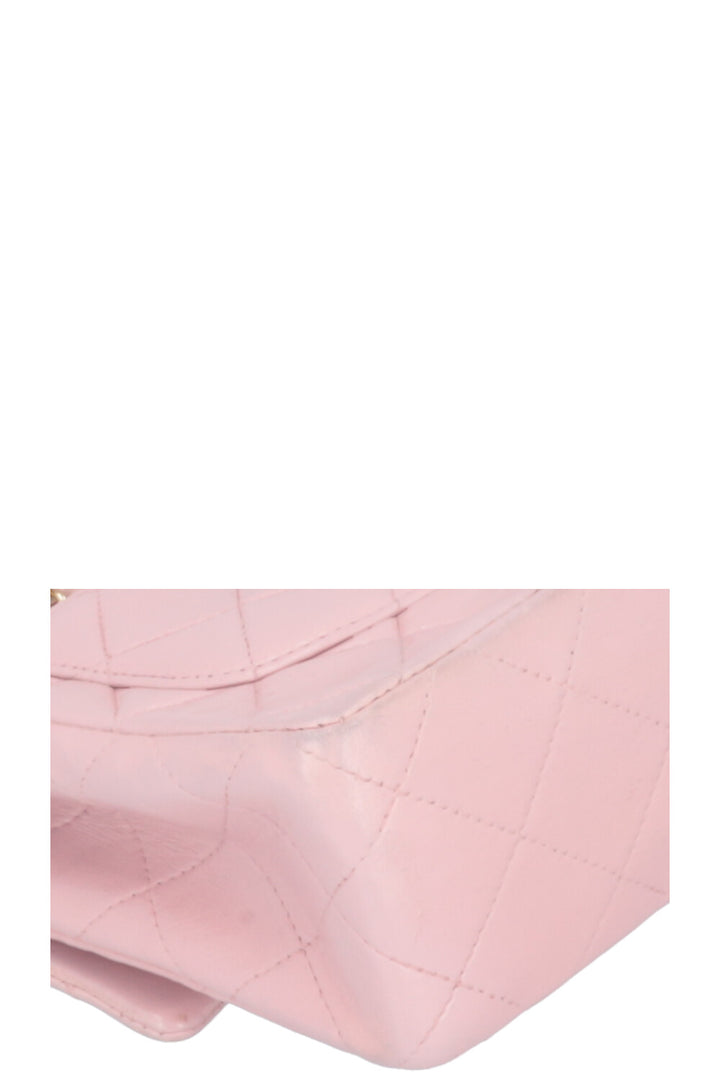 CHANEL Mini Square Flap Bag Leather Pink