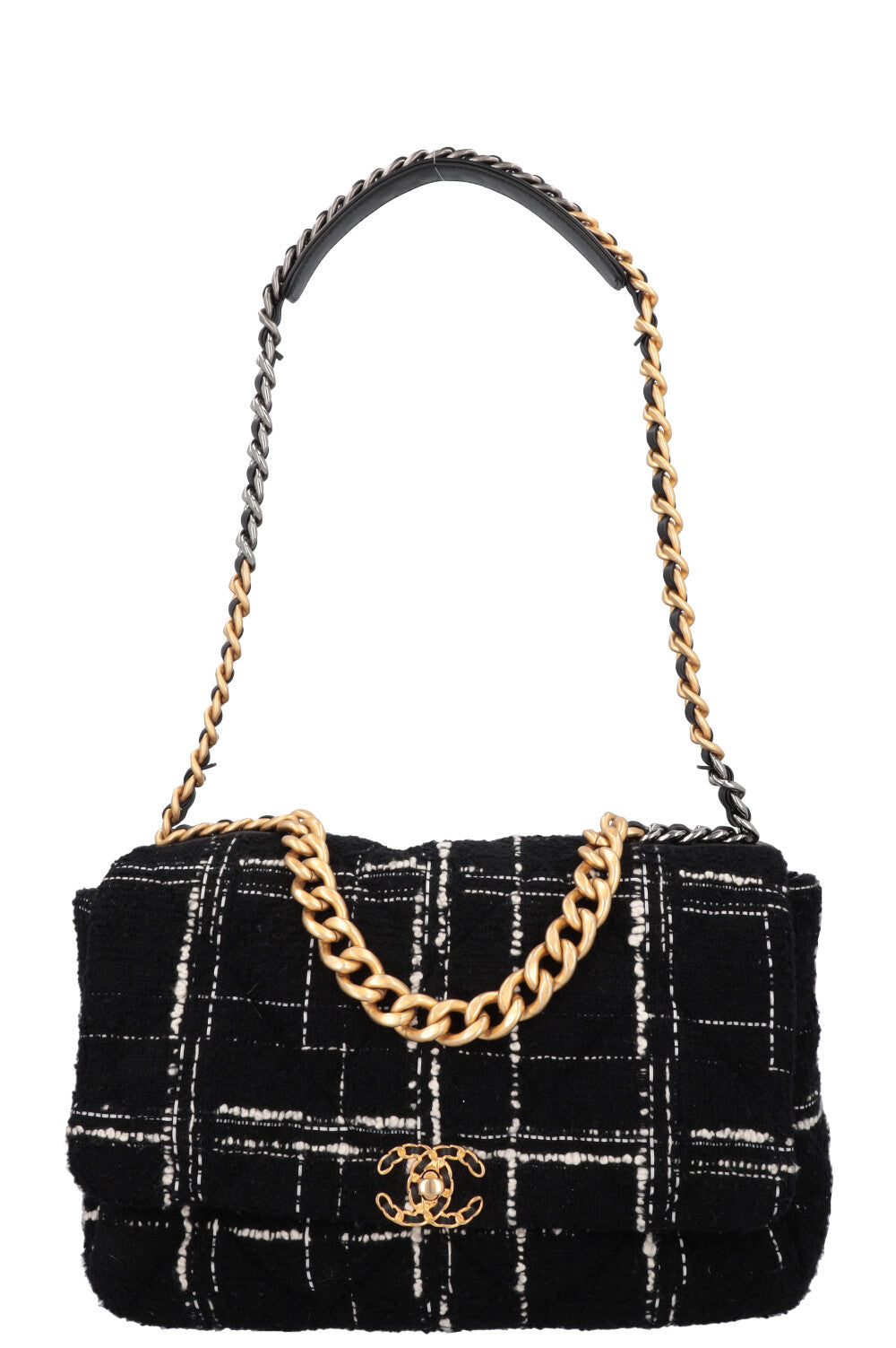 CHANEL 19 Large Tweed Black – REAWAKE