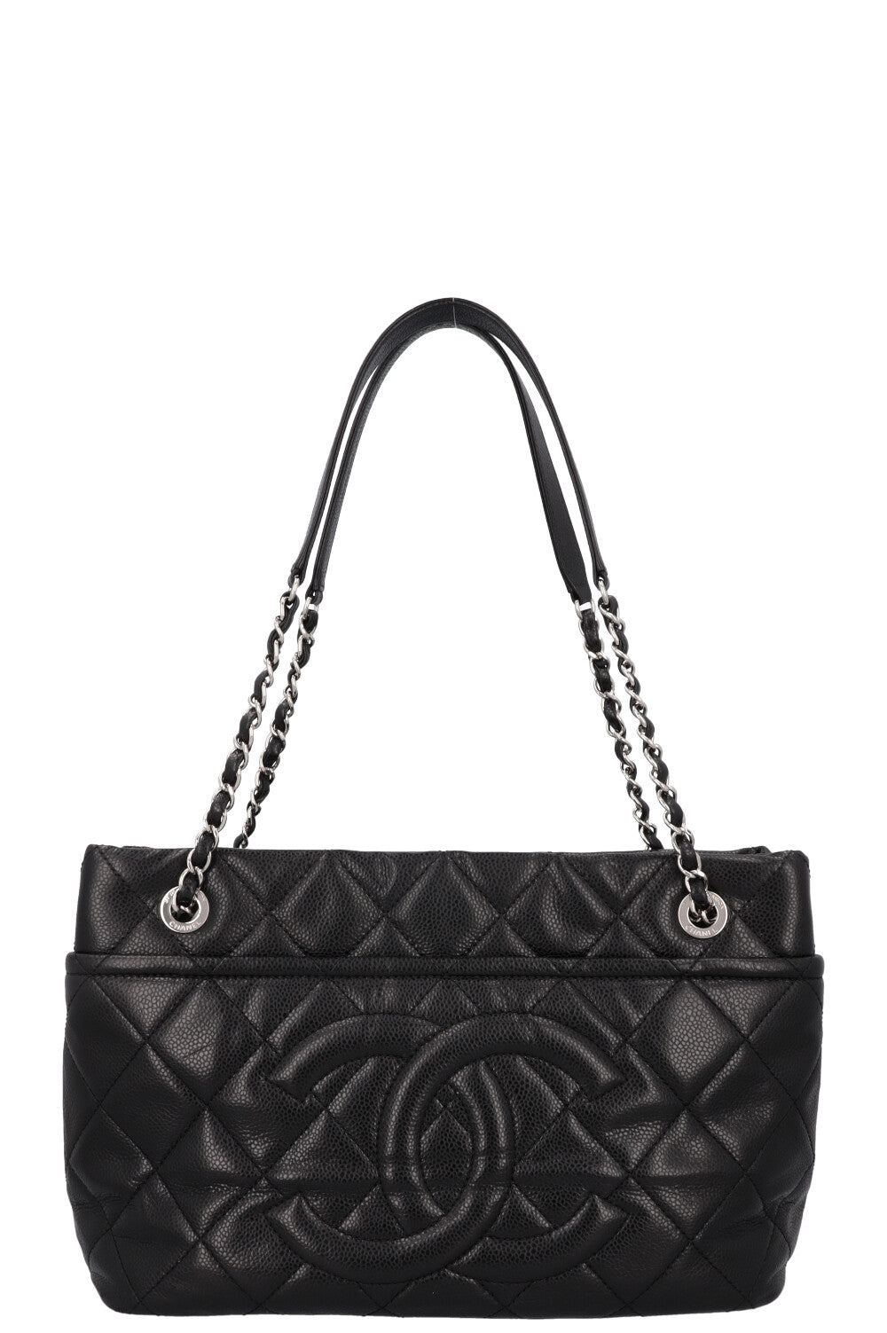 CHANEL Timeless Shopping Tote Bag Caviar Black