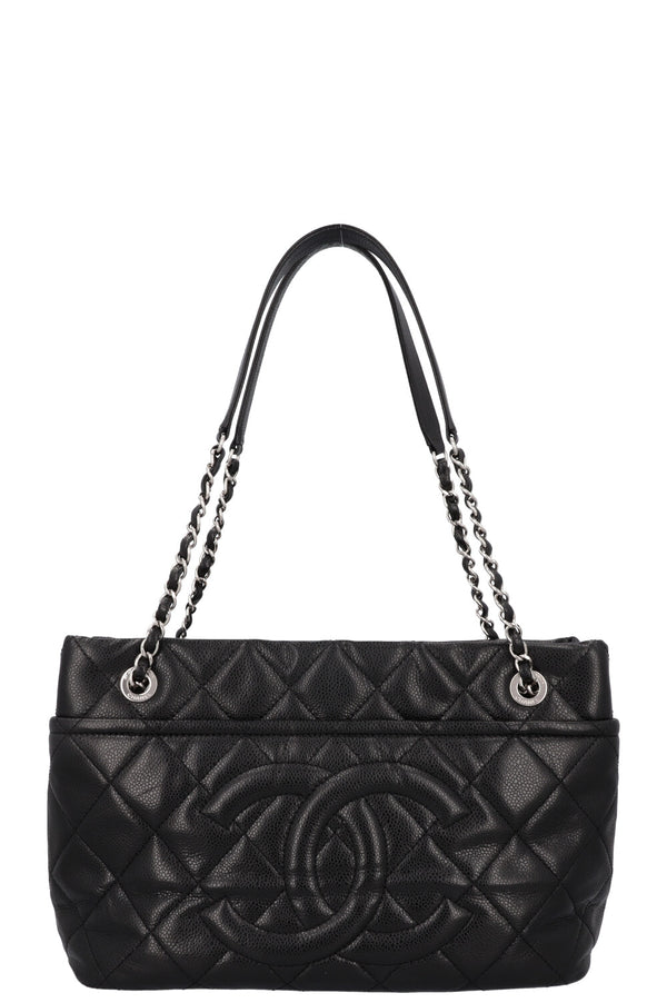 CHANEL Timeless Shopping Tote Bag Caviar Black