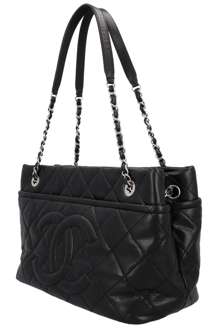 CHANEL Timeless Shopping Tote Bag Caviar Black