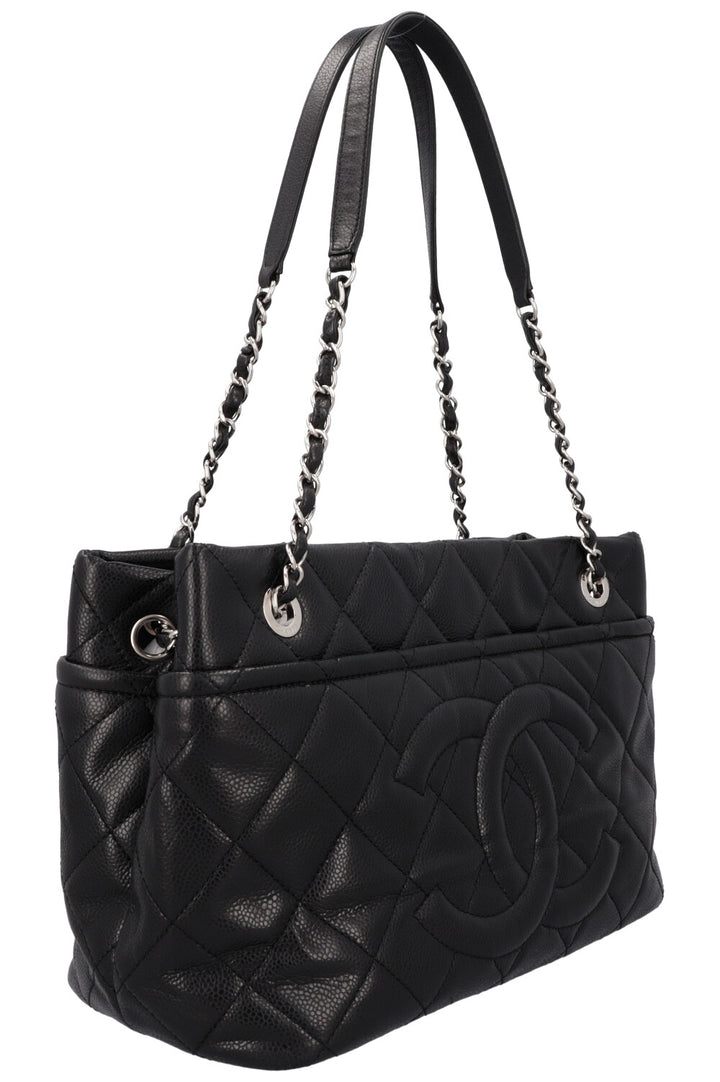 CHANEL Timeless Shopping Tote Bag Caviar Black