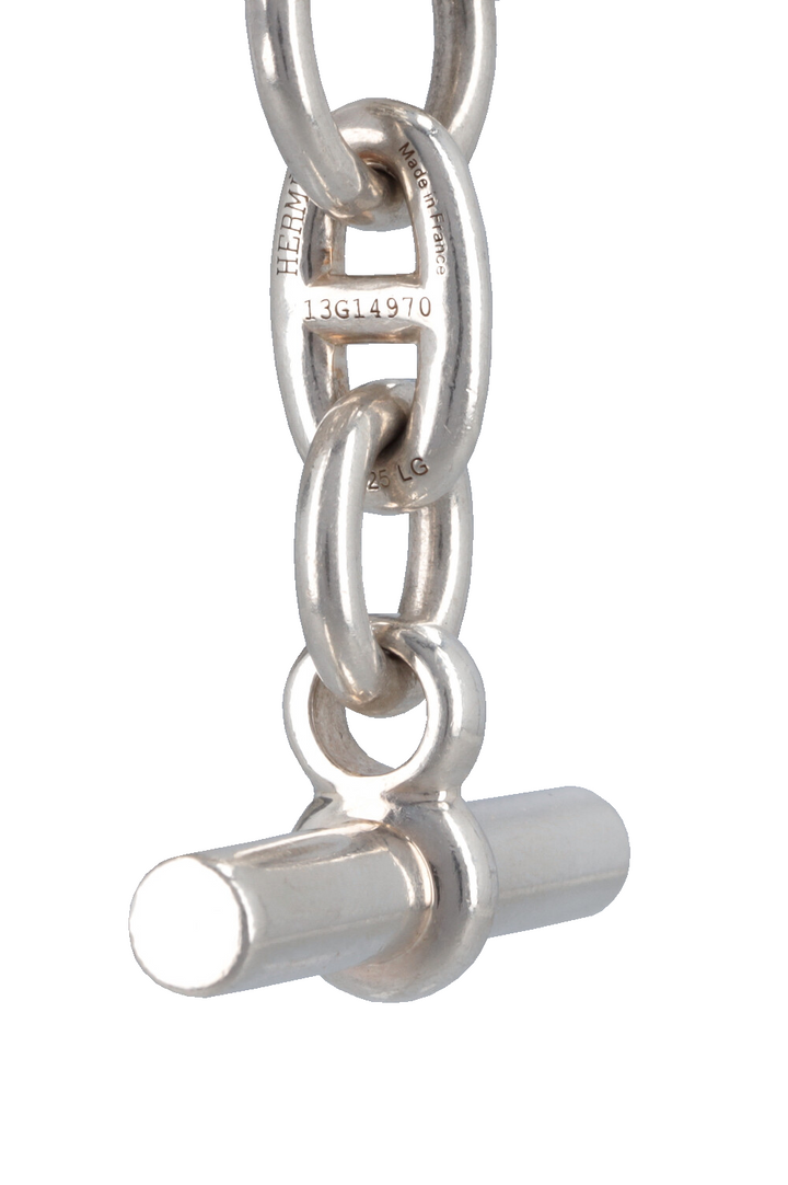 HERMÈS Multi Strand Chain D'Ancre Necklace Silver