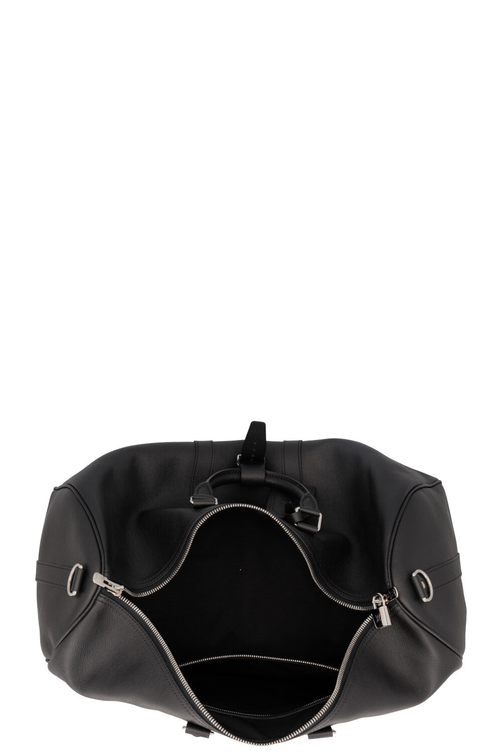 LOUIS VUITTON Keepall 50 Bandouliere Black Taiga Leather