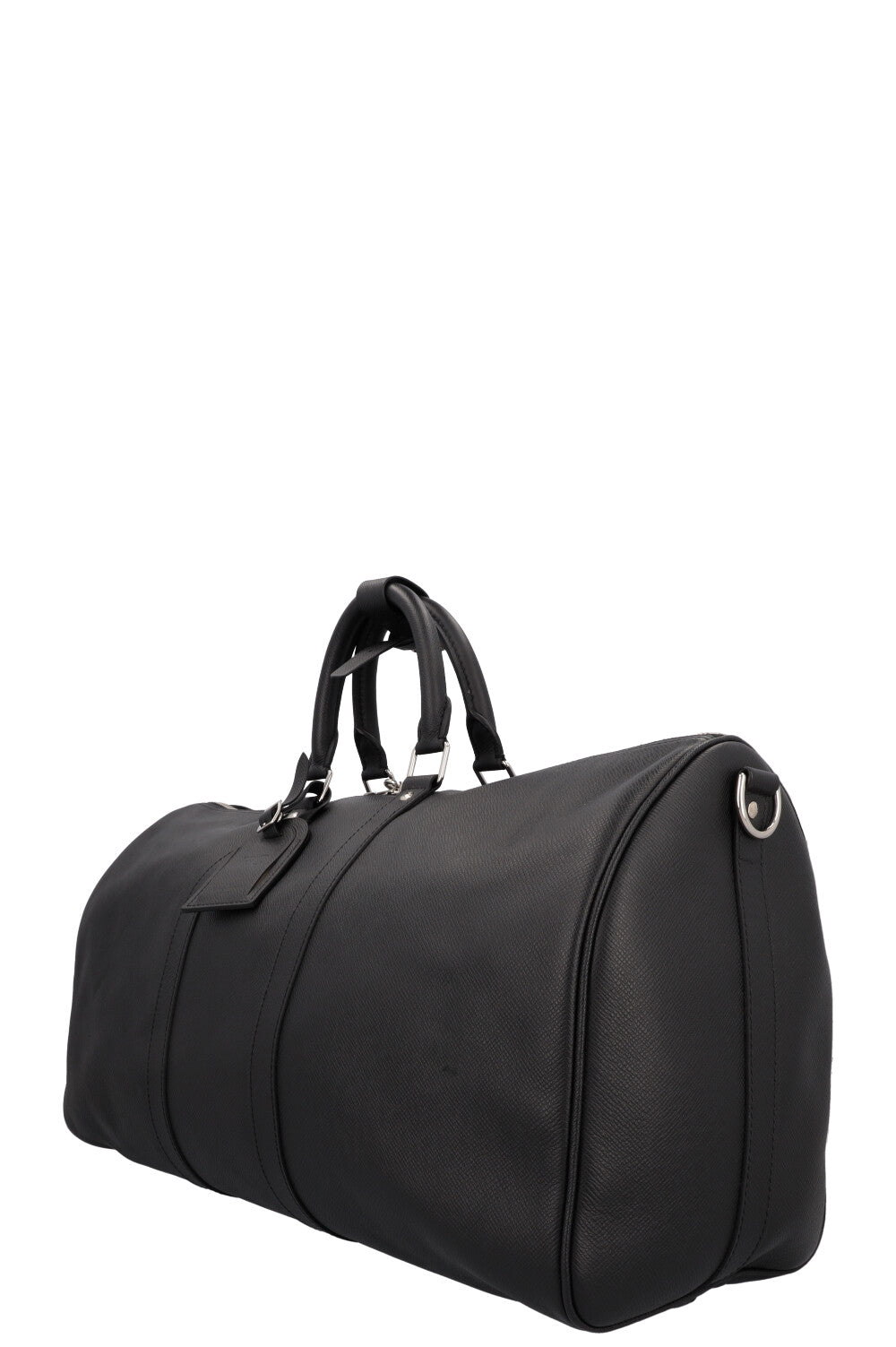 LOUIS VUITTON Keepall 50 Bandouliere Black Taiga Leather