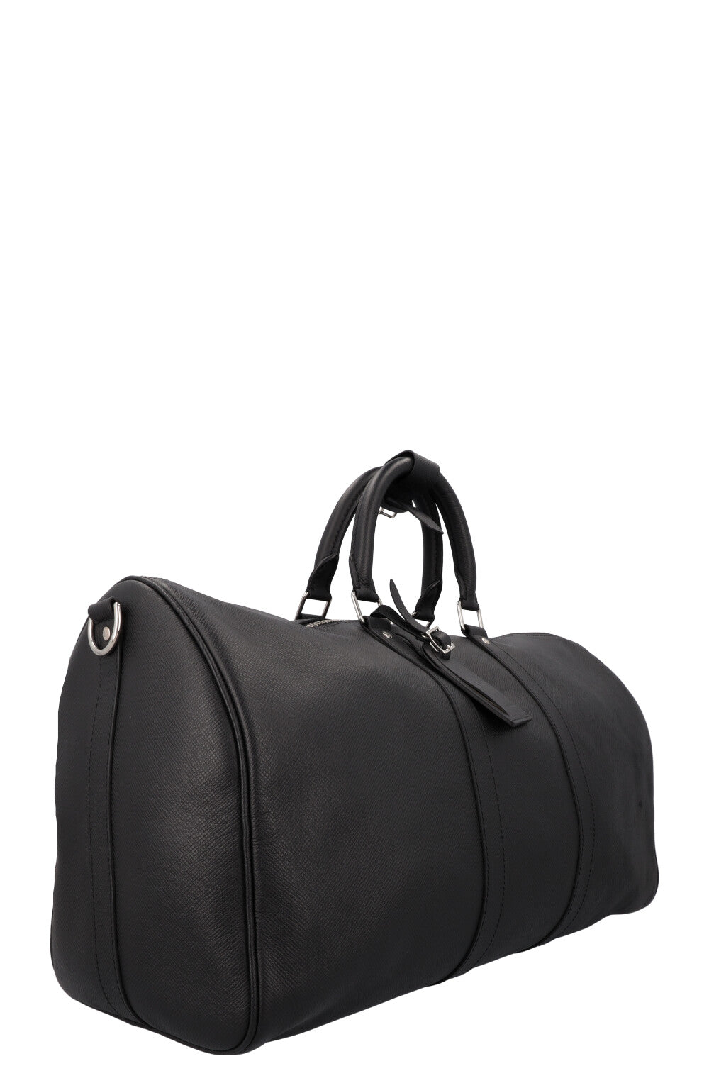 LOUIS VUITTON Keepall 50 Bandouliere Black Taiga Leather REAWAKE