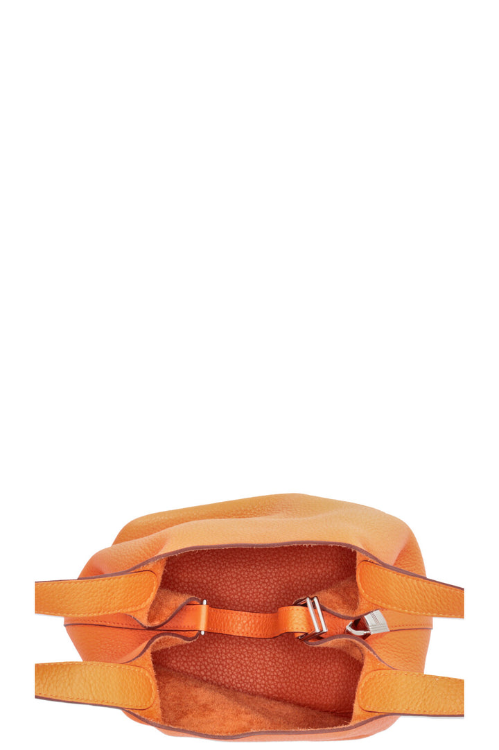 HERMÈS Sac Picotin 18 Clemence Orange