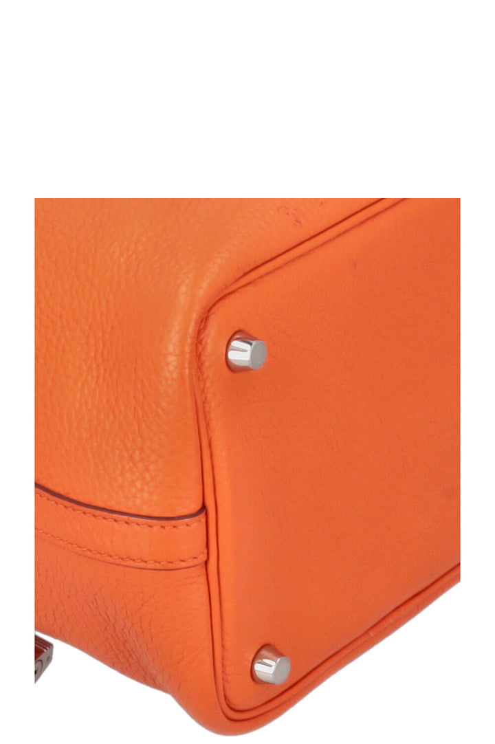 HERMÈS Sac Picotin 18 Clemence Orange