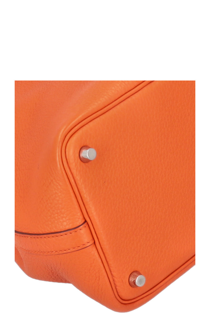 HERMÈS Sac Picotin 18 Clemence Orange
