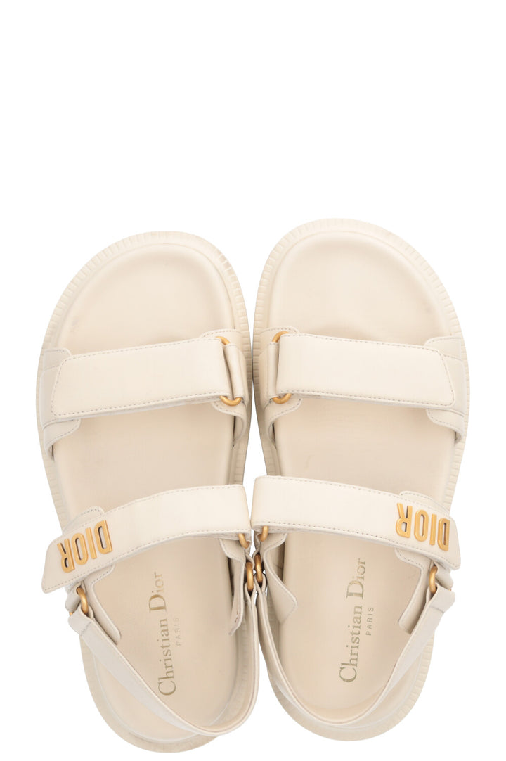 CHRISTIAN DIOR Dioract Sandals Ivory