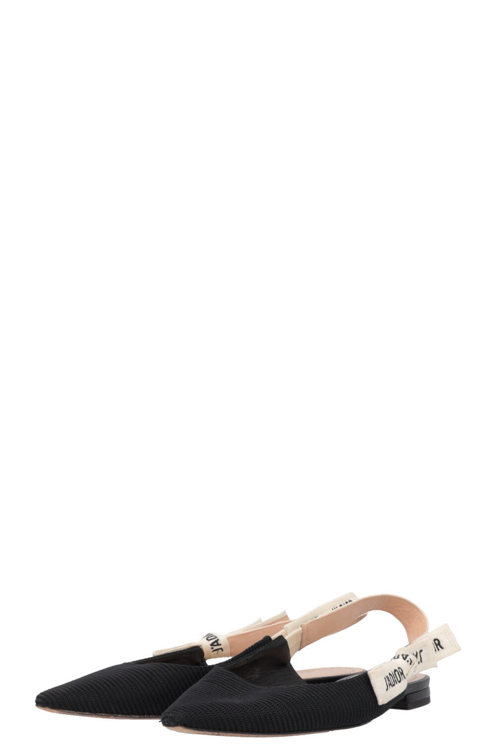 CHRISTIAN DIOR J`Adior Slingback Flats Black