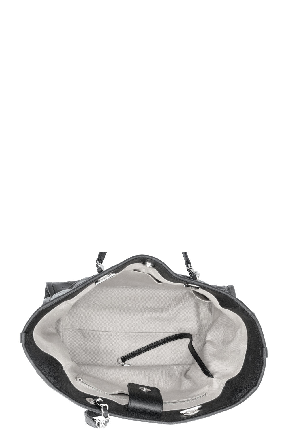 CHANEL Small Deauville Bag Patent Black