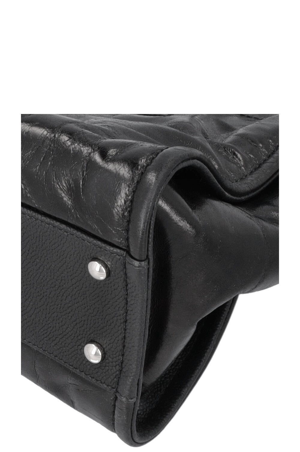 CHANEL Small Deauville Bag Patent Black
