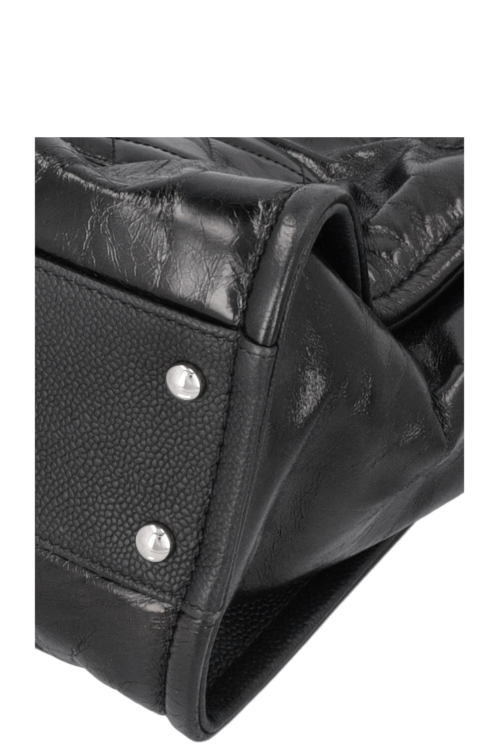 CHANEL Small Deauville Bag Patent Black