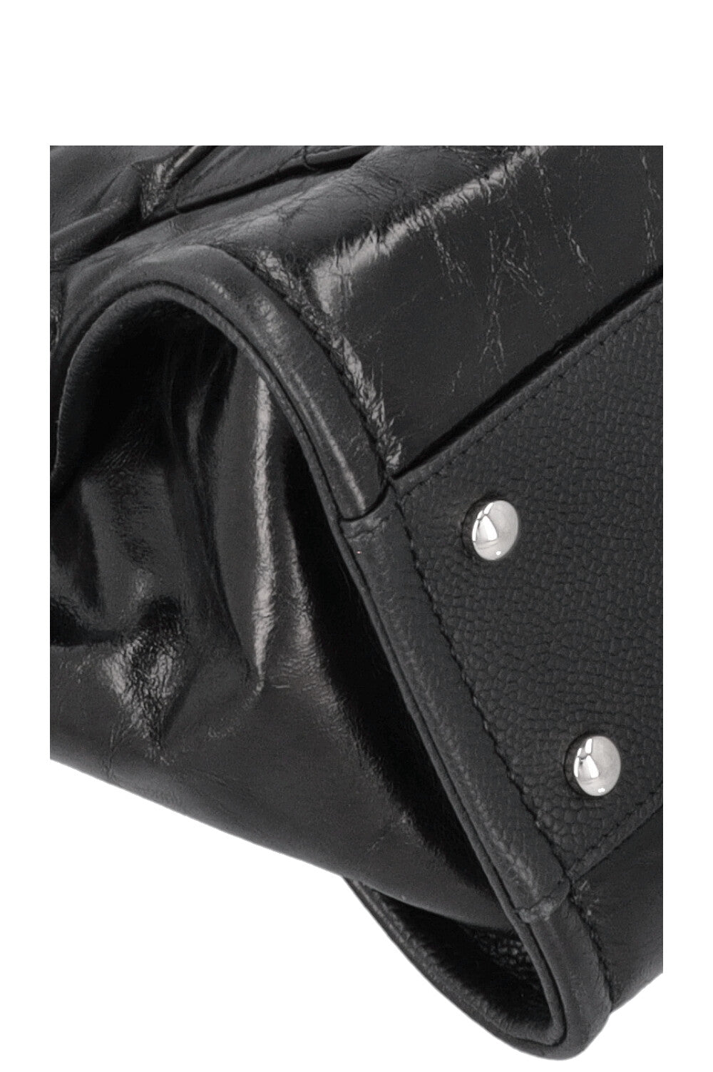 CHANEL Small Deauville Bag Patent Black