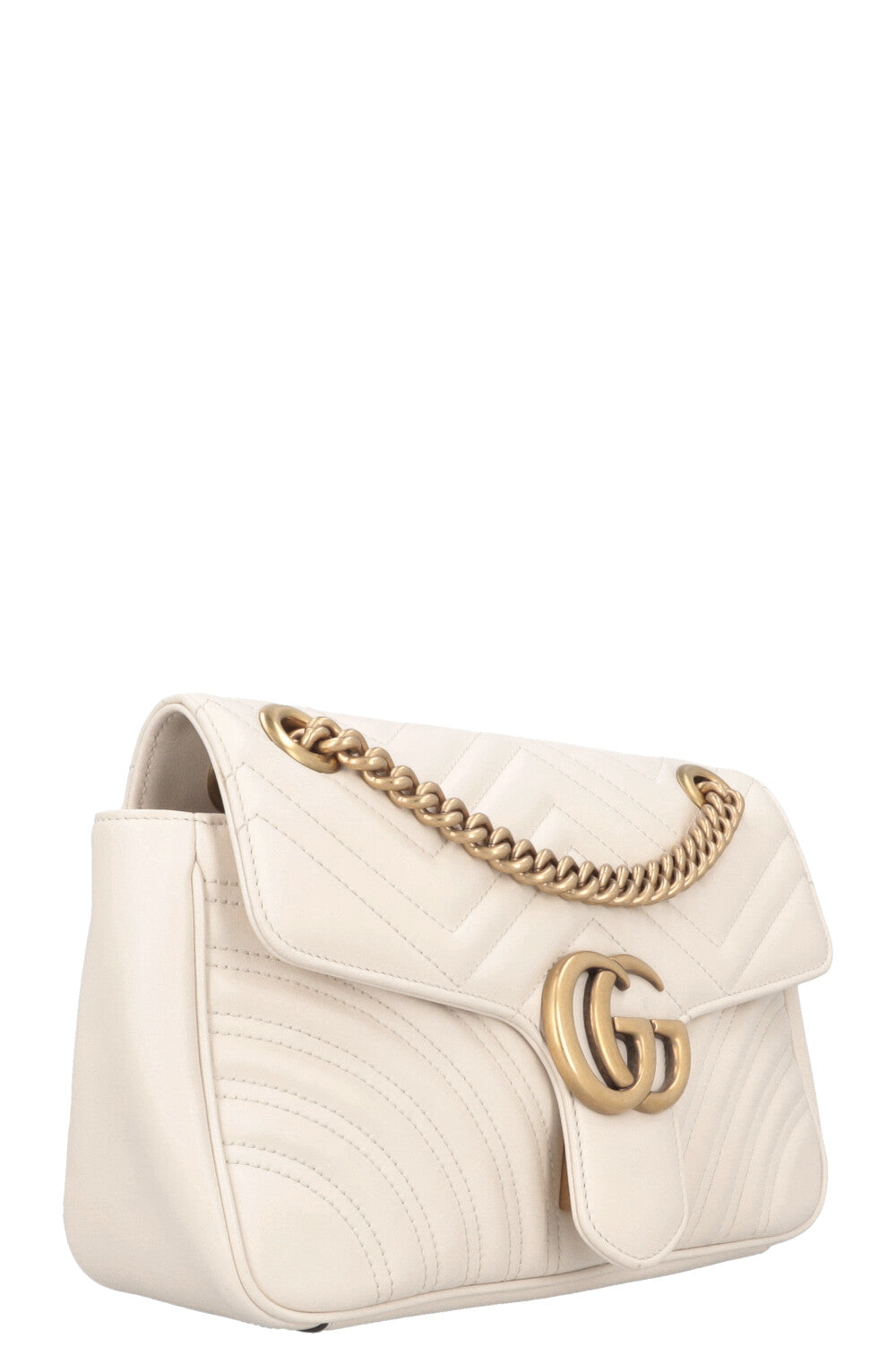 GUCCI Marmont Medium Bag Leather White