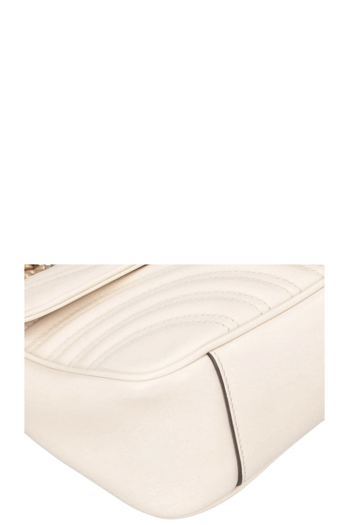 GUCCI Marmont Medium Bag Leather White
