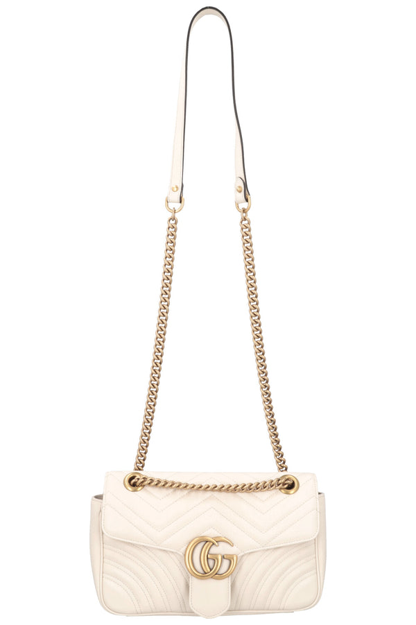 GUCCI Marmont Small Bag Leather White