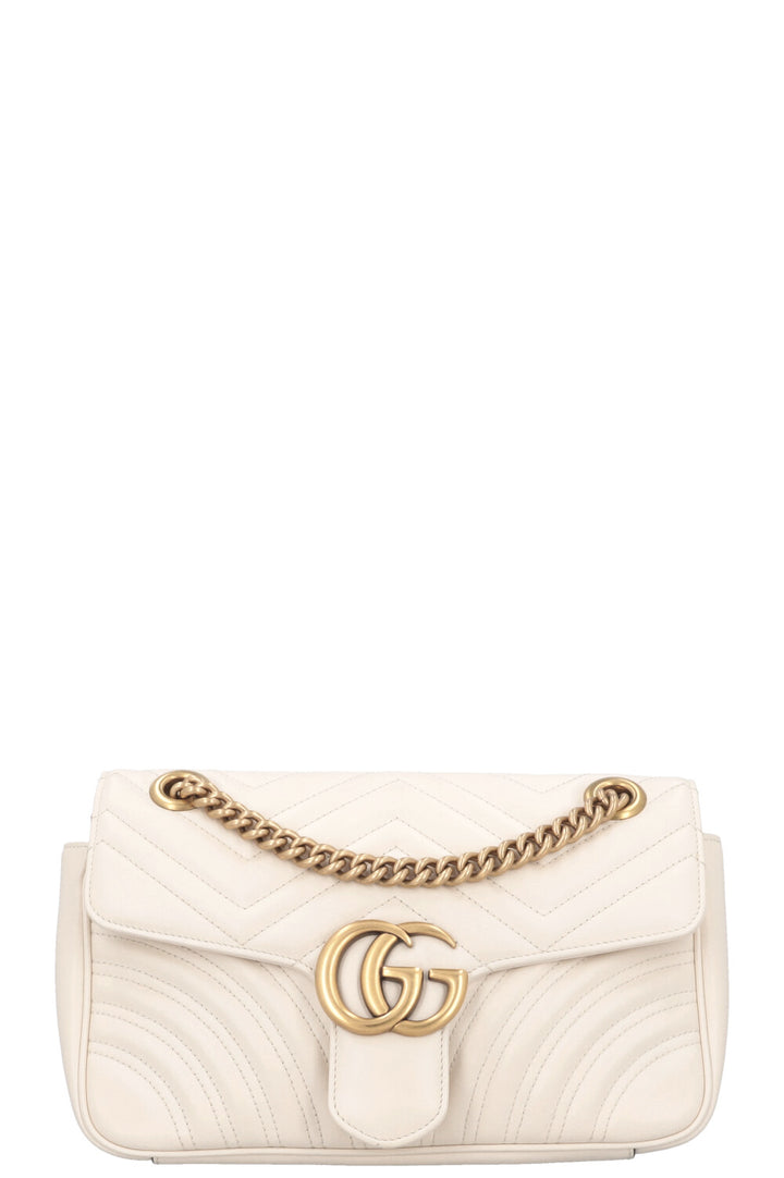 GUCCI Marmont Medium Bag Leather White