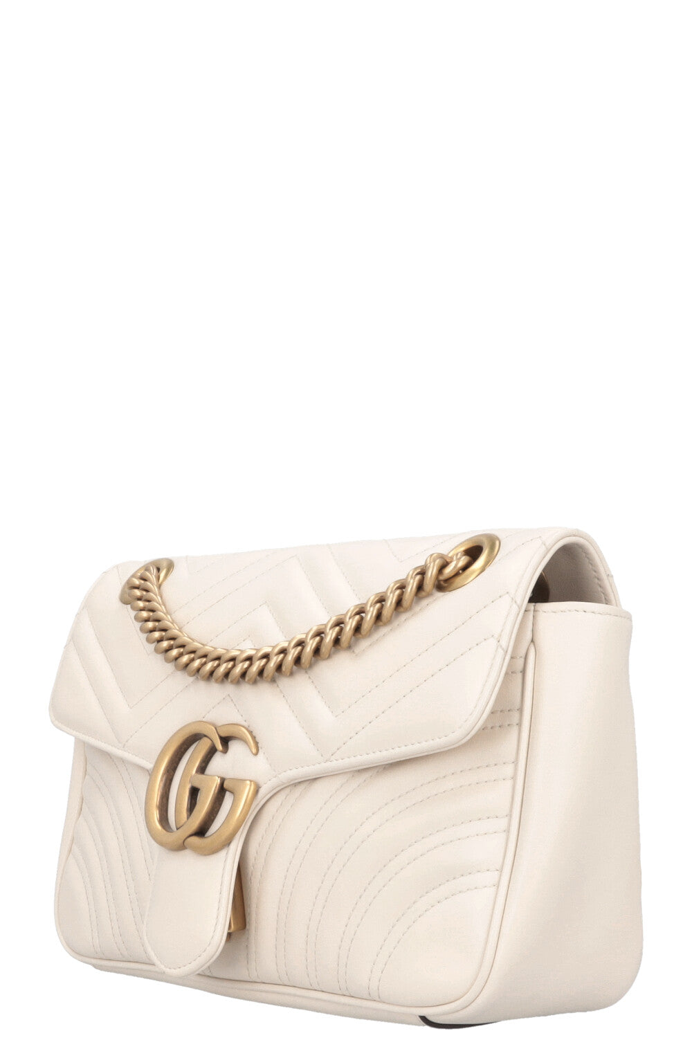 GUCCI Marmont Medium Bag Leather White