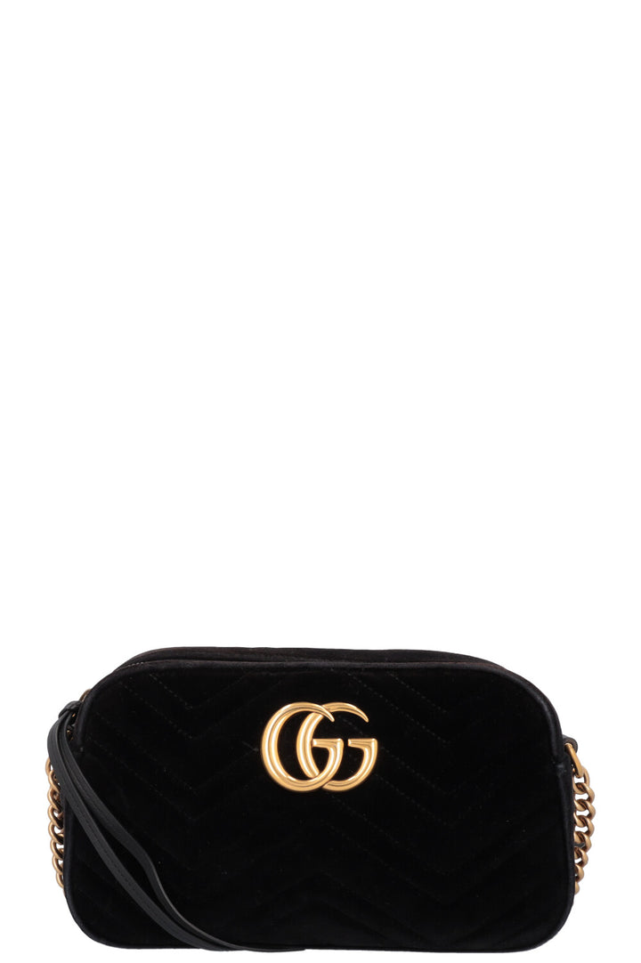 GUCCI Marmont Camera Bag Velvet Black