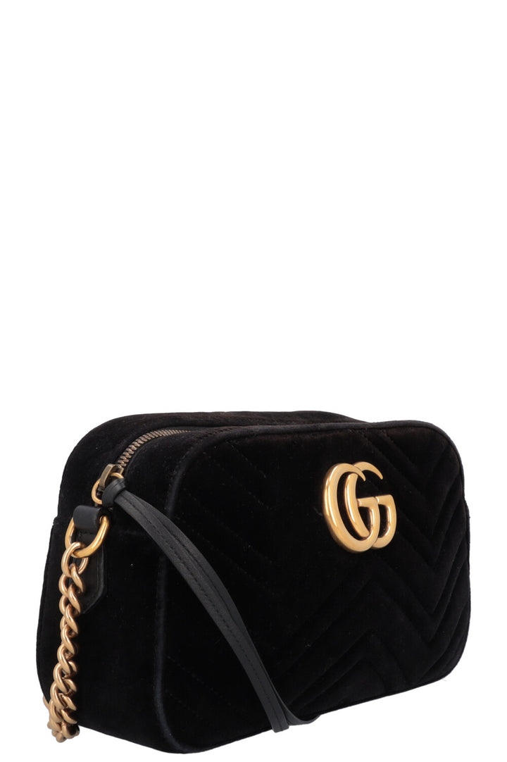 GUCCI Marmont Camera Bag Velvet Black