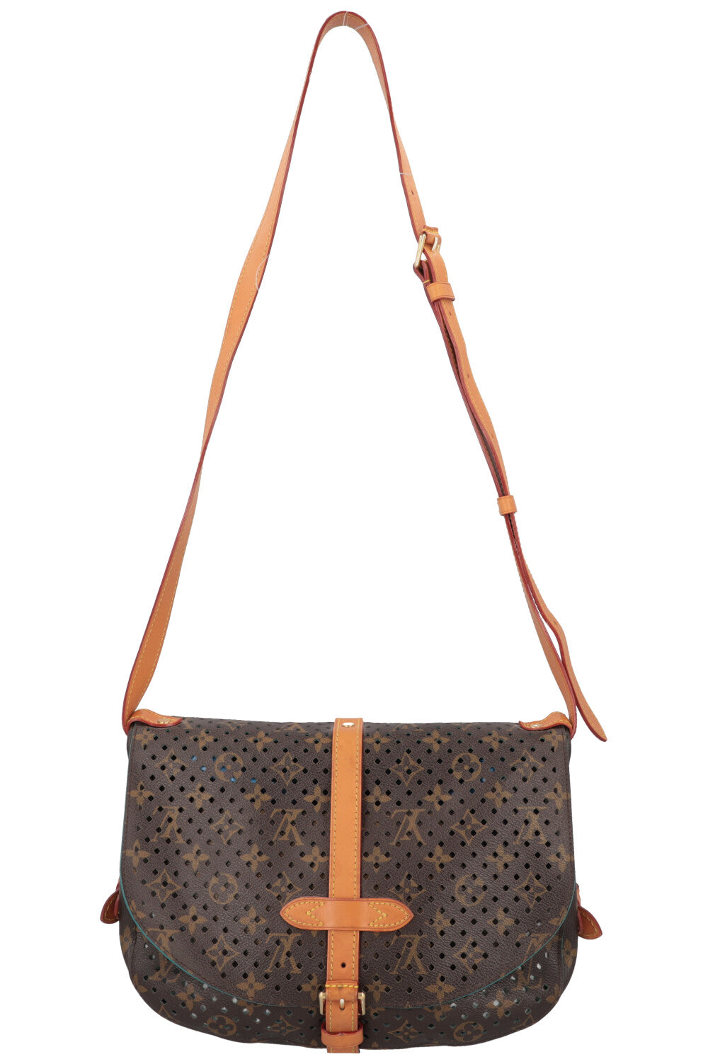 LOUIS VUITTON Saumur 30 Laserprint Bag MNG Canvas