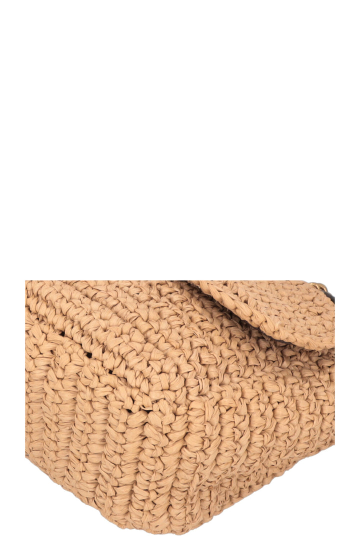 SAINT LAURENT Niki Bag Raffia Beige