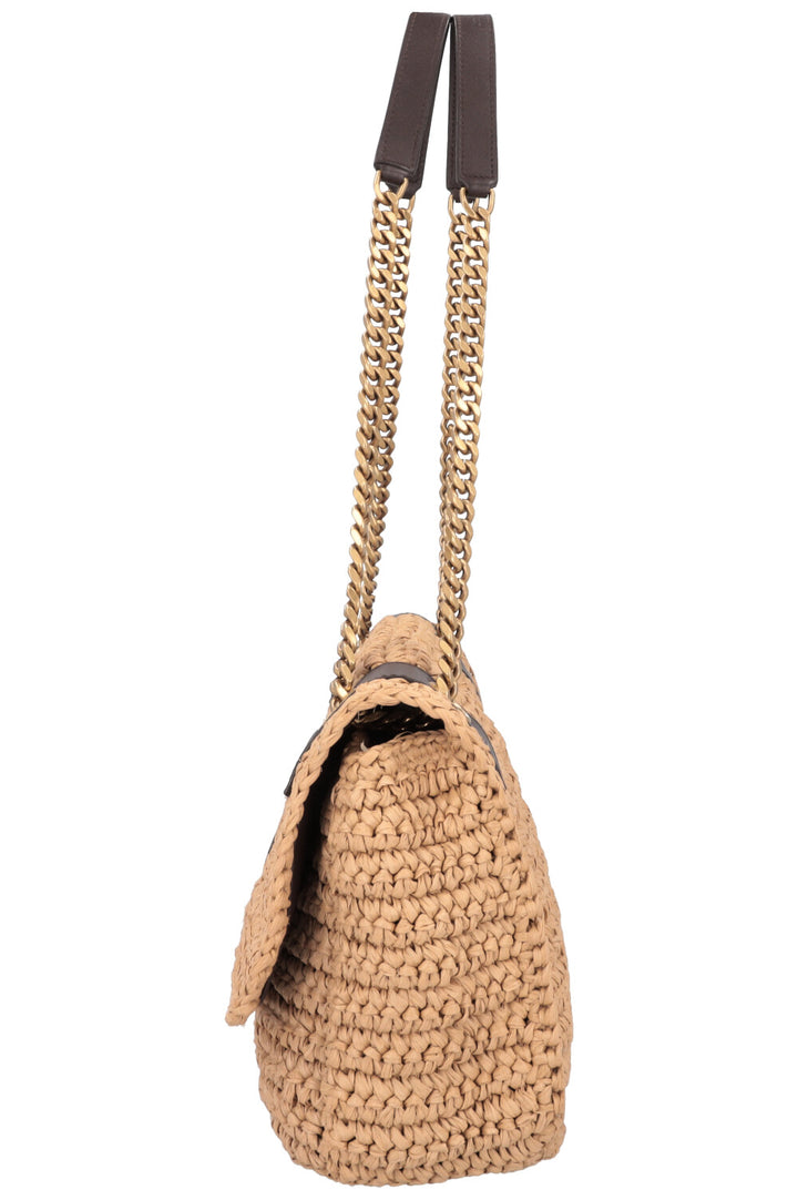 SAINT LAURENT Niki Bag Raffia Beige