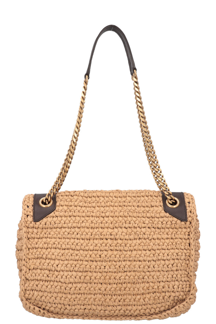 SAINT LAURENT Niki Bag Raffia Beige