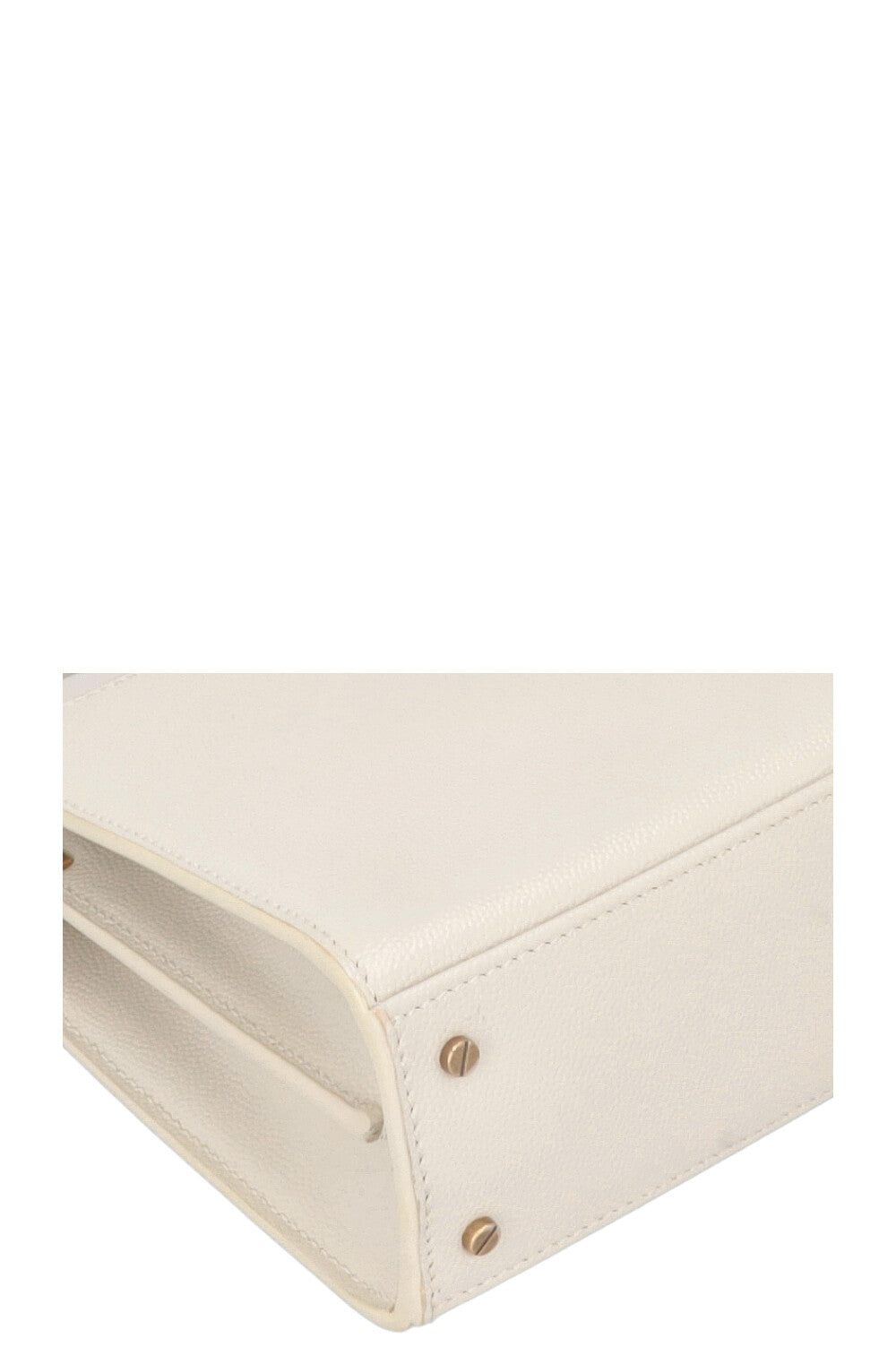 SAINT LAURENT Mini Cassandra Top Handle Bag Ivory