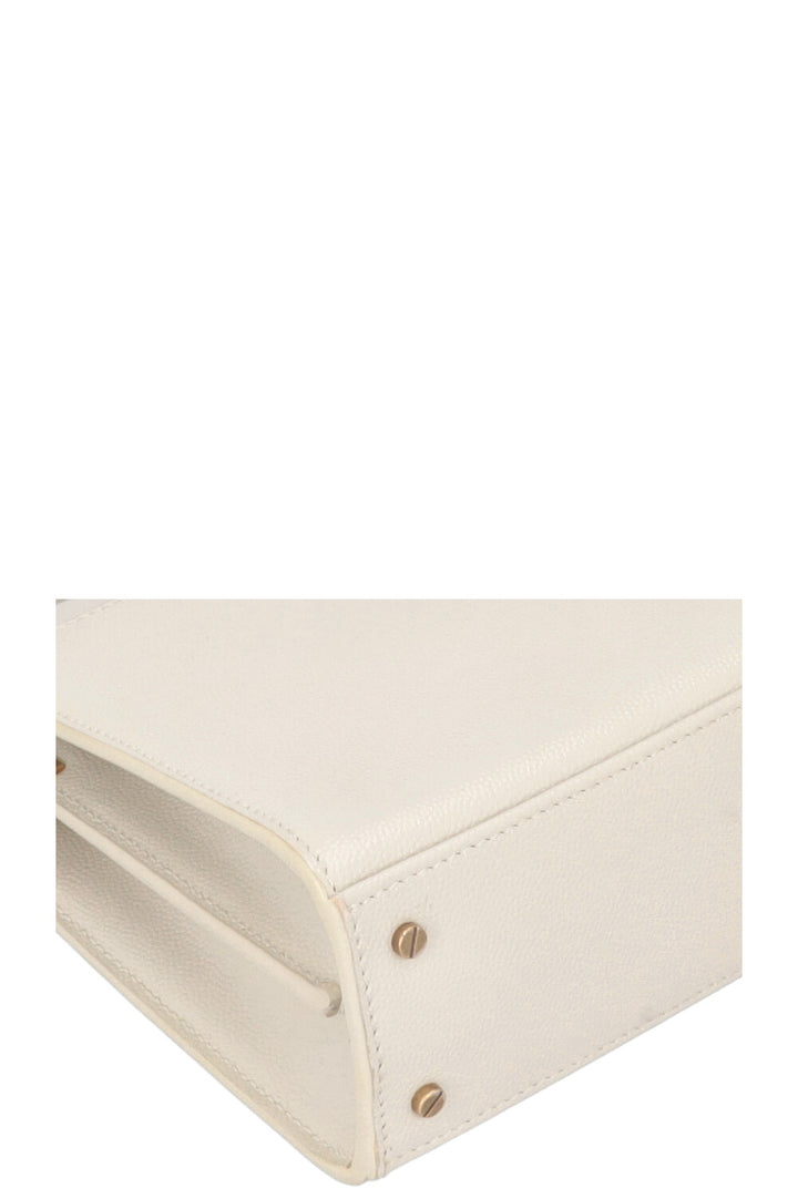 SAINT LAURENT Mini Cassandra Top Handle Bag Ivory