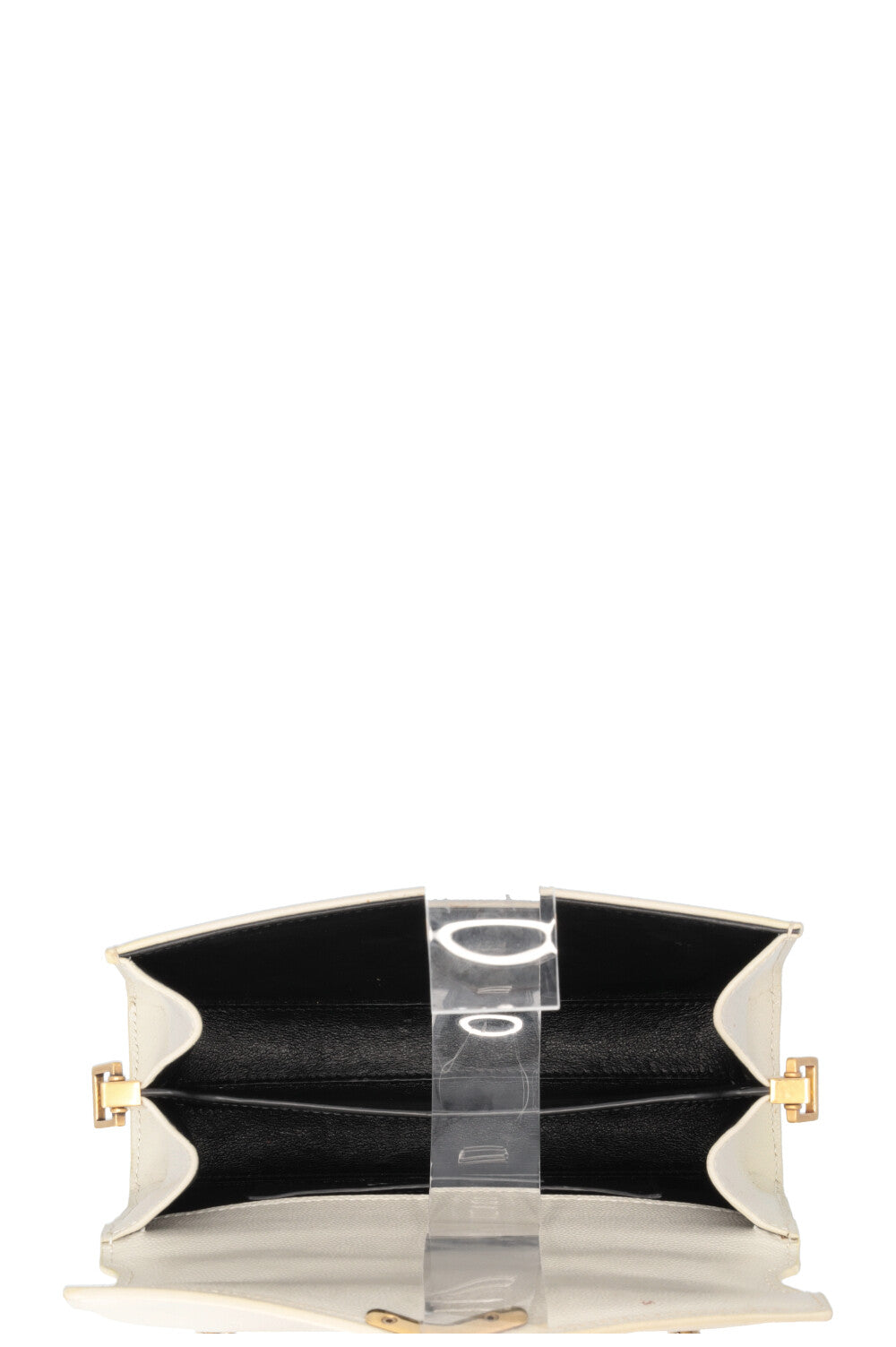 SAINT LAURENT Mini Cassandra Top Handle Bag Ivory