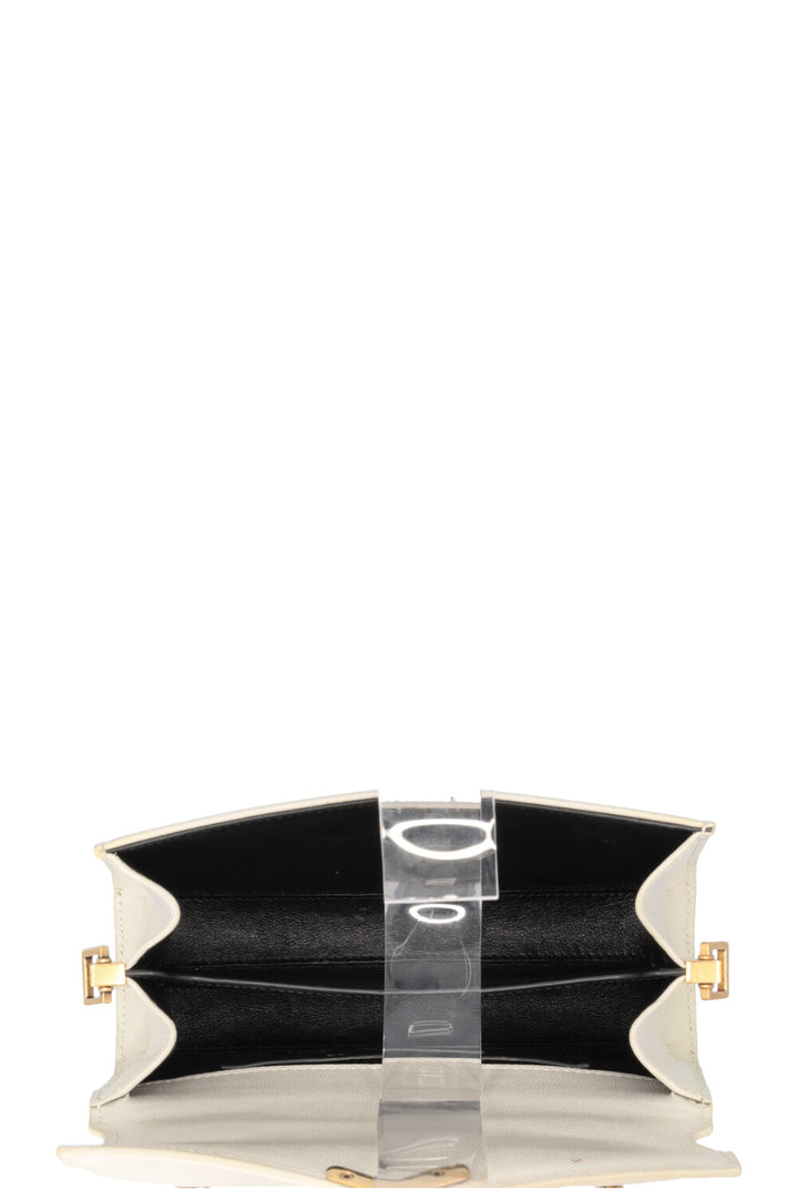 SAINT LAURENT Mini Cassandra Top Handle Bag Ivory