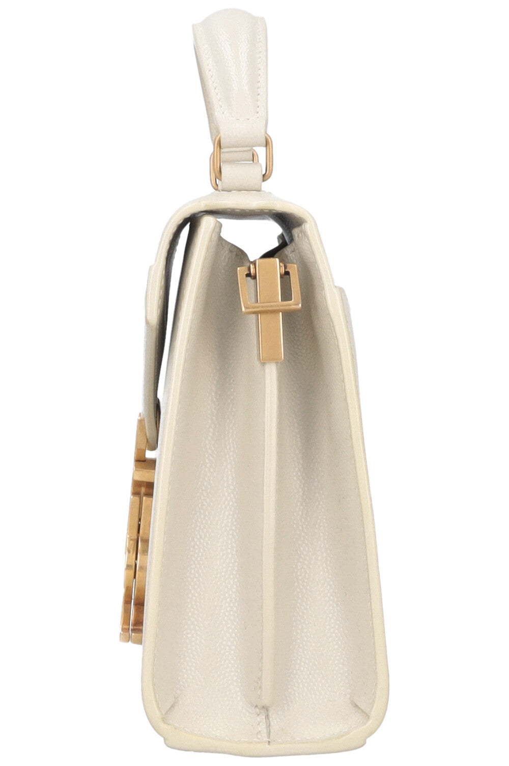 SAINT LAURENT Mini Cassandra Top Handle Bag Ivory